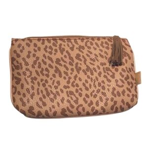 Ipsy Leopard Print Tan Clutch